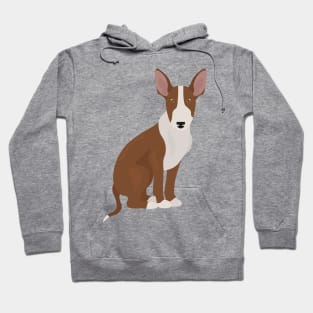 Bull Terrier Dog Sitting Hoodie